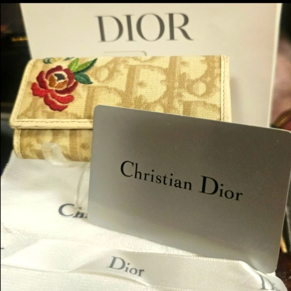 Christian Dior Trotter Embroidery  Key Holder PVC/Leather - Picture 12 of 12